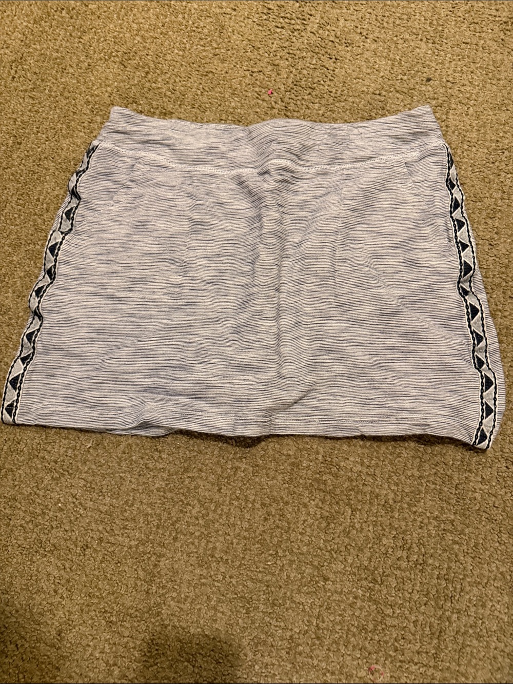 Style & Co  100% cotton petite striped charcoal skort sz M